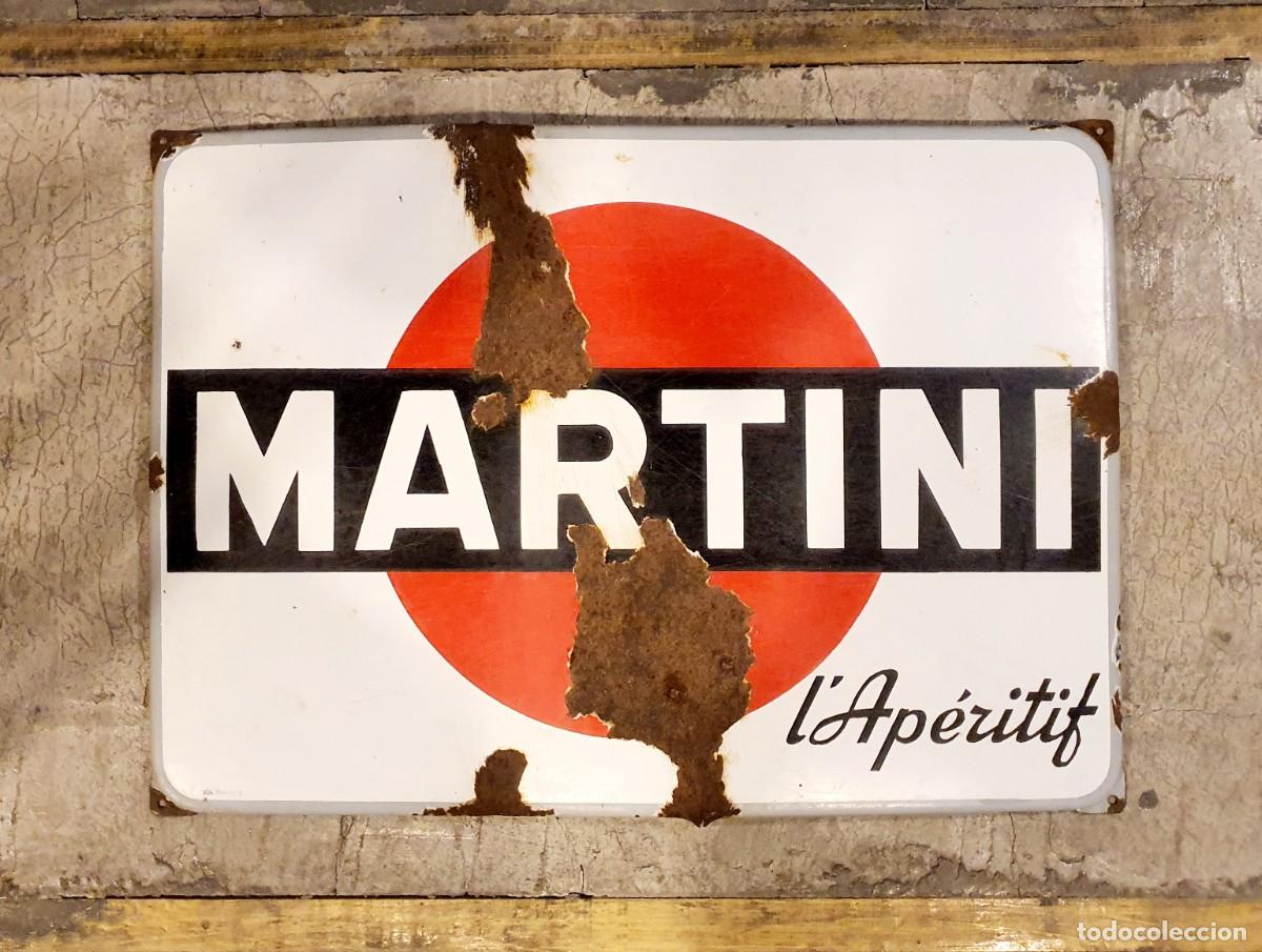 Cartazes: Chapa esmaltada original de Martini. 1950.