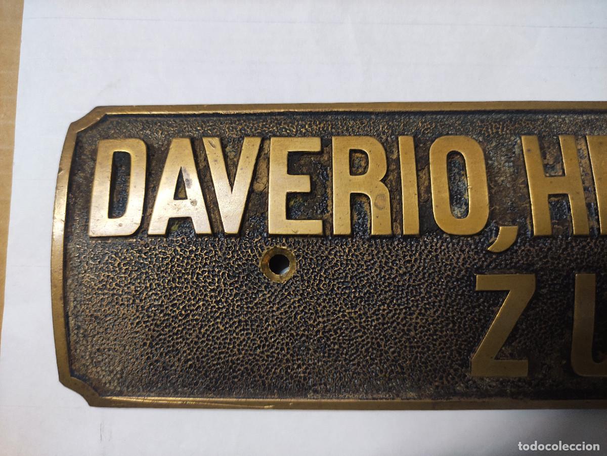 Carteles: Placa de bronce de Daverio, Henrici & Cia - Foto 3