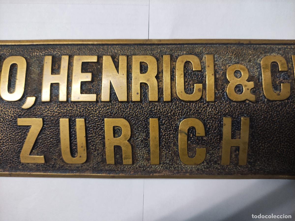 Carteles: Placa de bronce de Daverio, Henrici & Cia - Foto 4