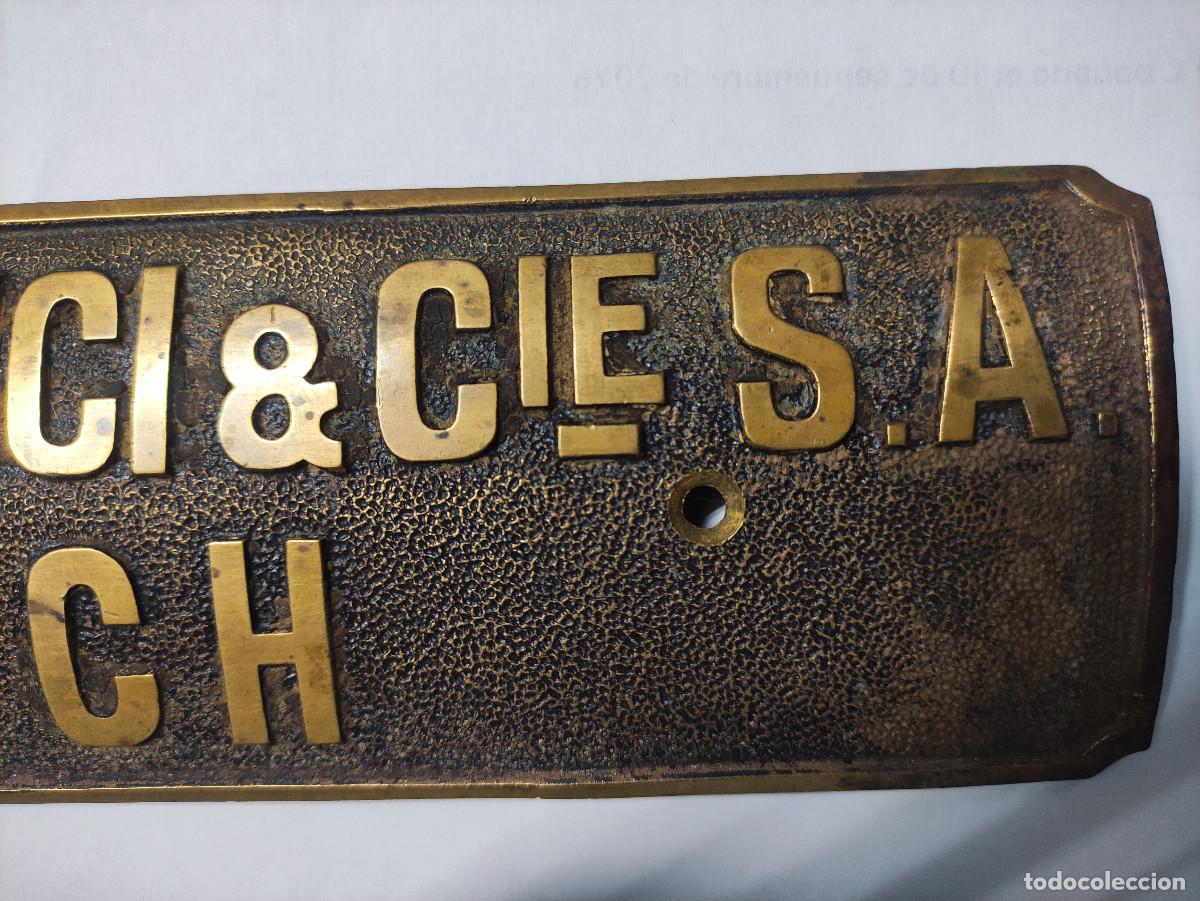 Carteles: Placa de bronce de Daverio, Henrici & Cia - Foto 5