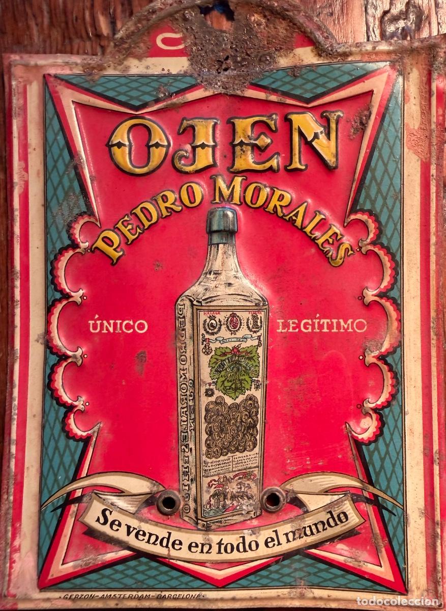 Carteles: CARTEL PUBLICITARIO MATELICO REPUJADO OJEN PEDRO MORALES