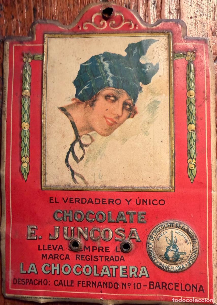 Cartazes: CARTEL PUBLICIRARIA CHAPA CHOCOLATE E.JUNCOSA. MODERNISTA