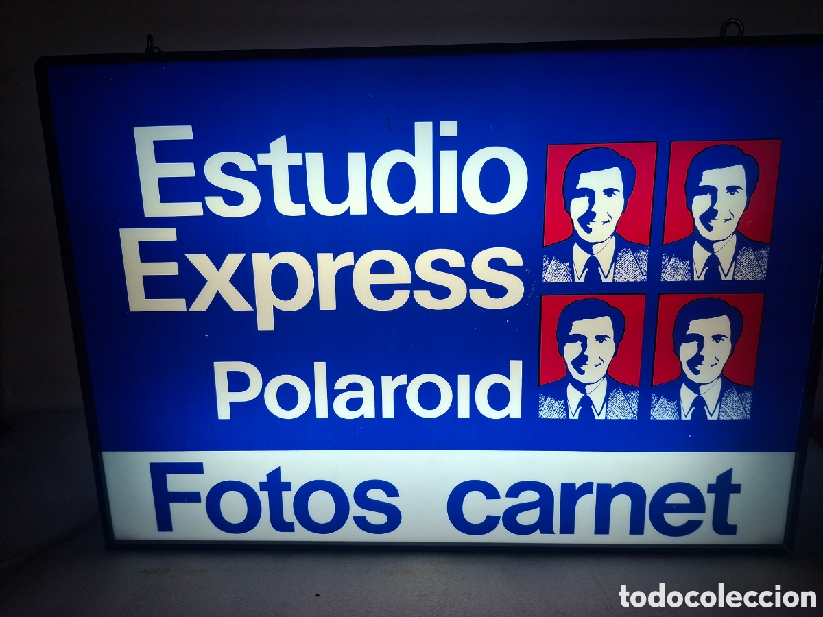 Carteles: CARTEL LUMINOSO POLAROID A DOS CARAS.