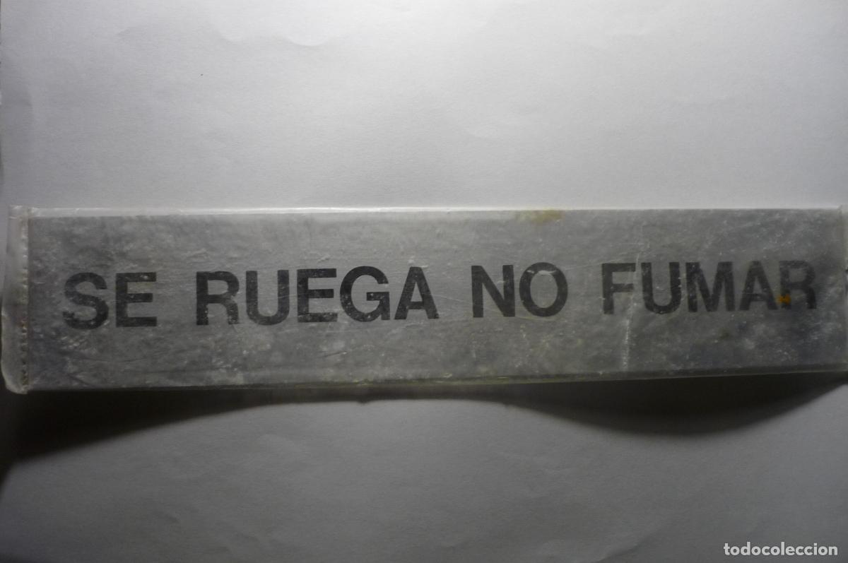 Carteles: placa aluminio para puerta se ruega no fumar