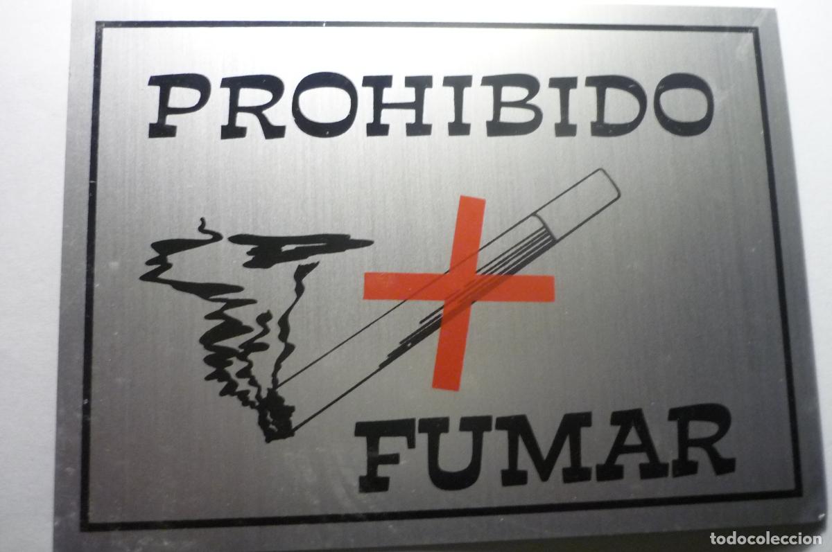 Carteles: rotulo aluminio fino prohibido fumar