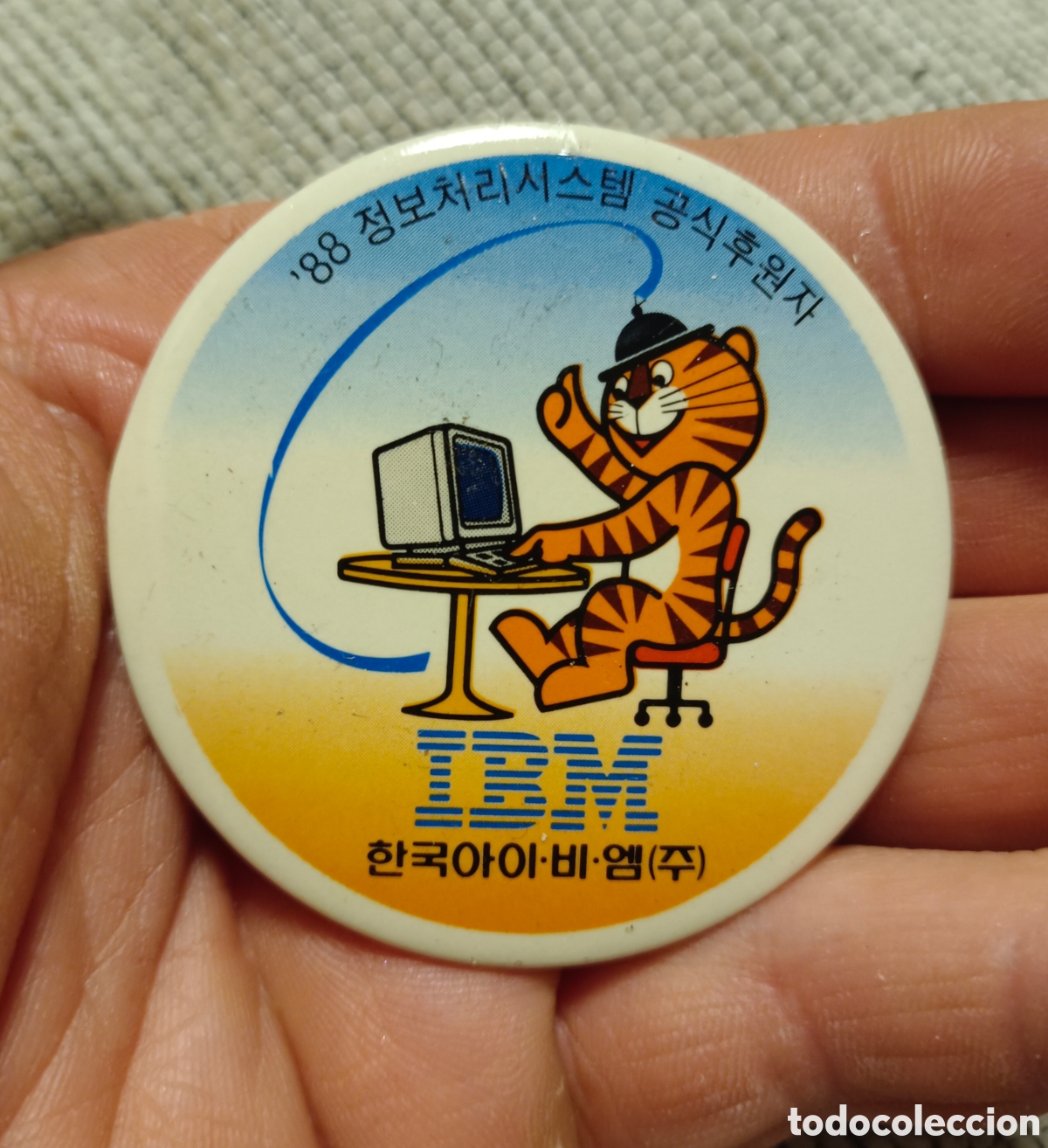 Carteles: Rara Chapa New Vintage 1988 Seoul Olympics IBM Computer Tiger Pin