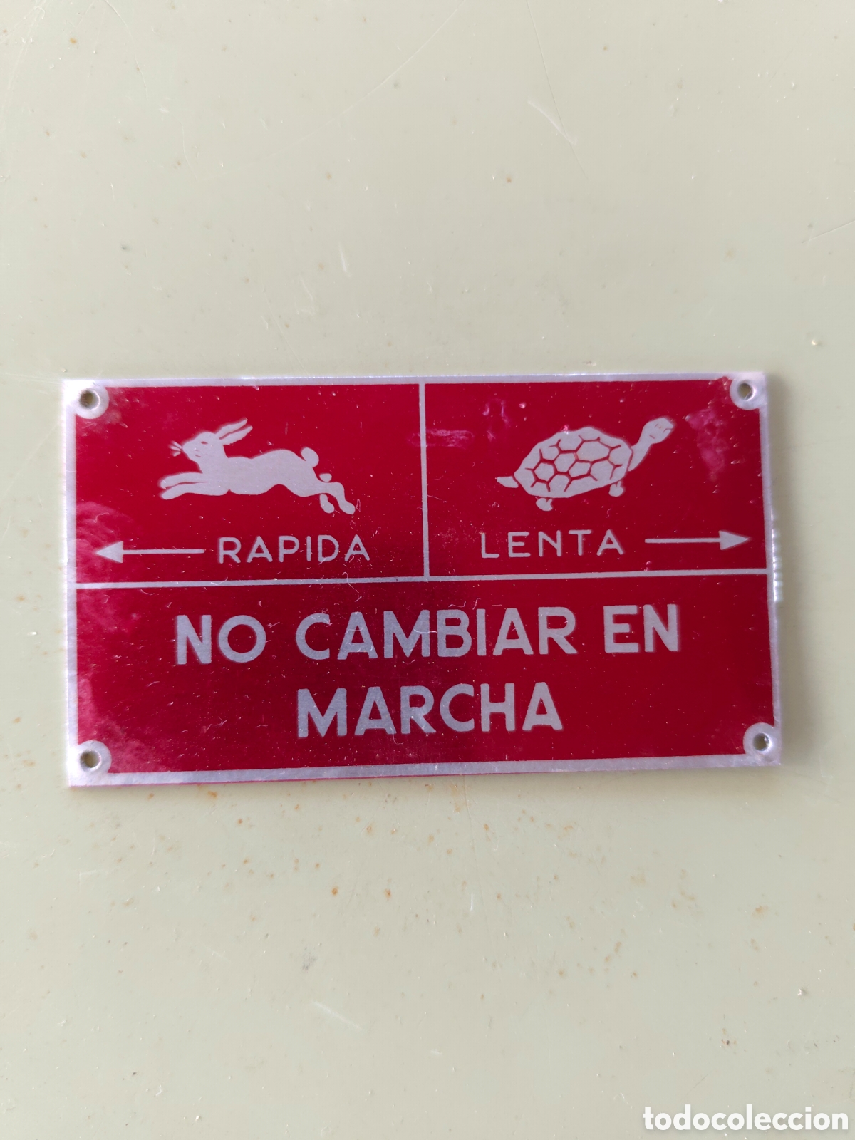 Carteles: Peque&ntilde;a plaquita industrial para maquinaria. Art&iacute;culo nuevo de f&aacute;brica de los a&ntilde;os 80 90 no usado