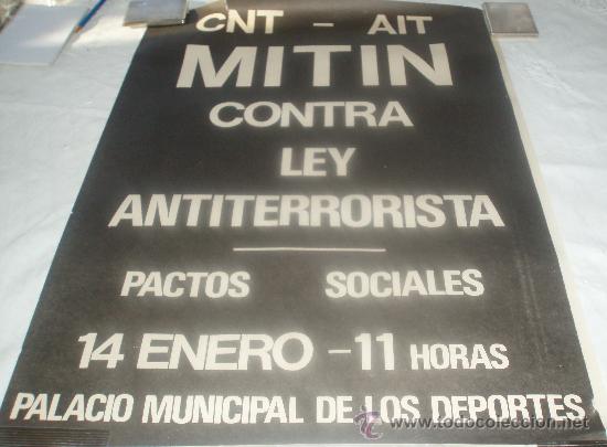 Carteles pol&iacute;ticos: cartel de la CNT - Foto 1