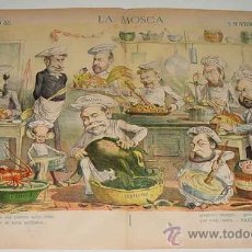 Carteles Políticos: CARTEL ORIGINAL CON CARICATURA HISTORIA POLITICA ESPAÑOLA DE 5 DE NOVIEMBRE DE 1881 - PERIODICO LA M. Lote 15177005