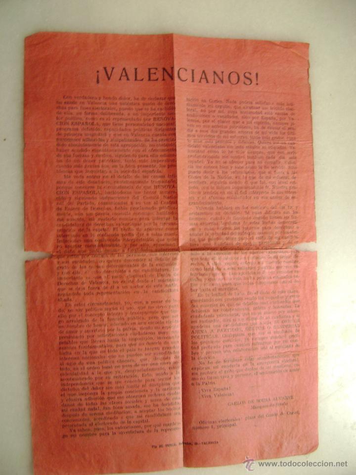 Carteles pol&iacute;ticos: DISCURSO DEL MARQUES DE SOTELO.33005 - Foto 1