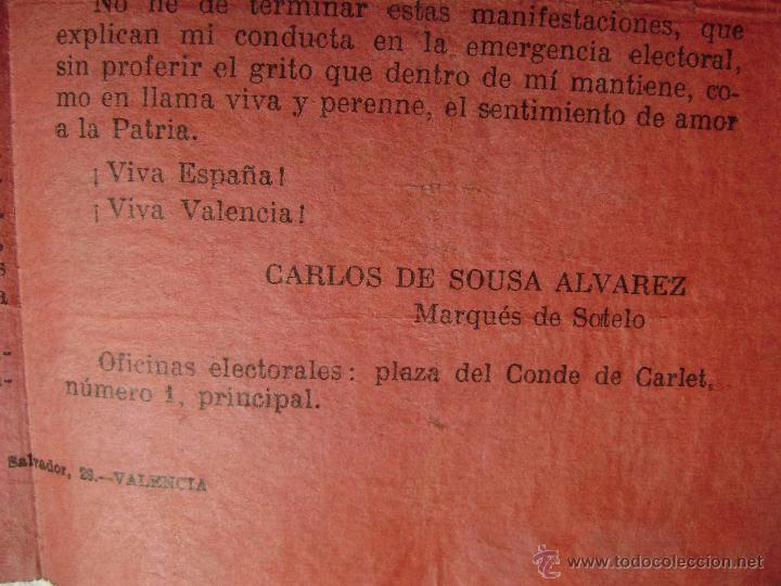 Carteles pol&iacute;ticos: DISCURSO DEL MARQUES DE SOTELO.33005 - Foto 3