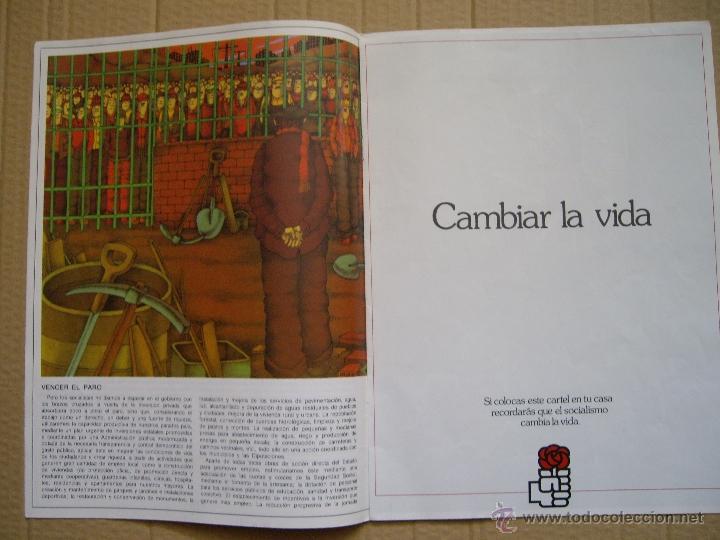 Carteles pol&iacute;ticos: PROGRAMA DEL PSOE VERSION ILUSTRADA ELECCIONES 1979 - Foto 2