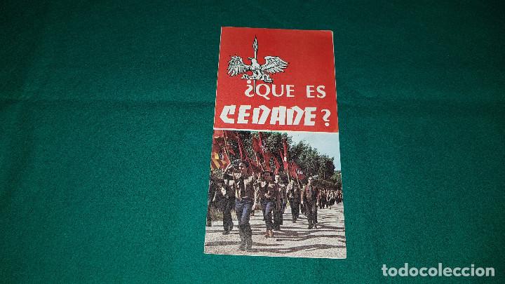 Carteles pol&iacute;ticos: TRIPTICO CEDADE (1980) Bases del programa y normas - Foto 1