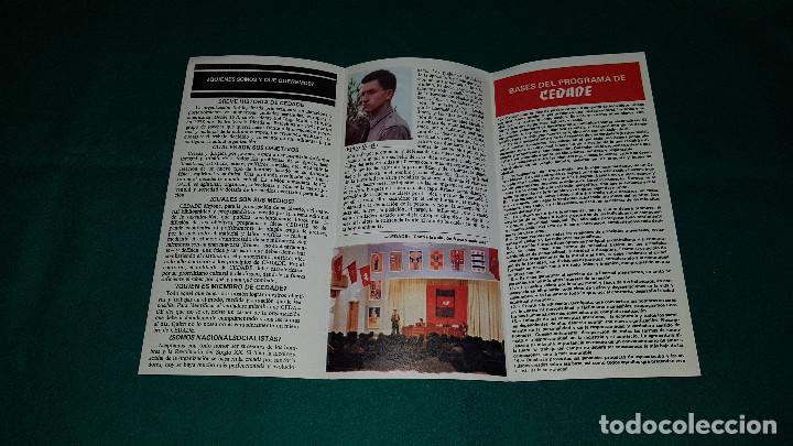 Carteles pol&iacute;ticos: TRIPTICO CEDADE (1980) Bases del programa y normas - Foto 2