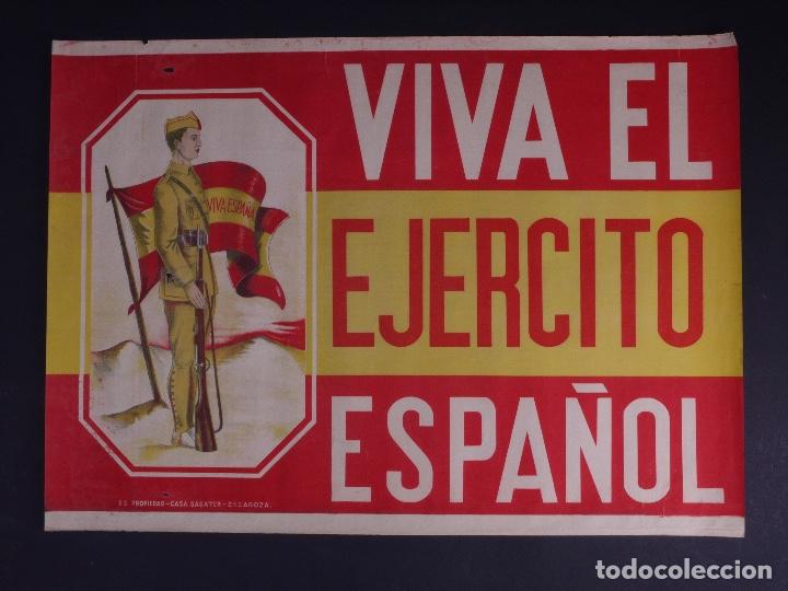 Carteles pol&iacute;ticos: VIVA EL EJERCITO ESPA&Ntilde;OL1937 - Foto 2