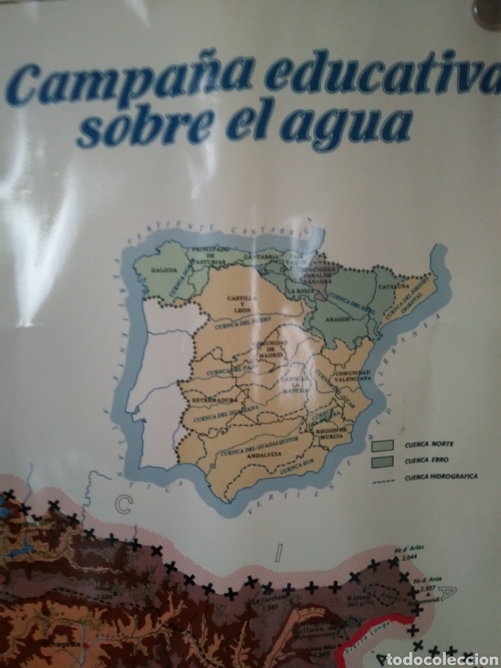 Carteles pol&iacute;ticos: MAPA DEL AGUA EN NAVARRA. 1986. - Foto 6