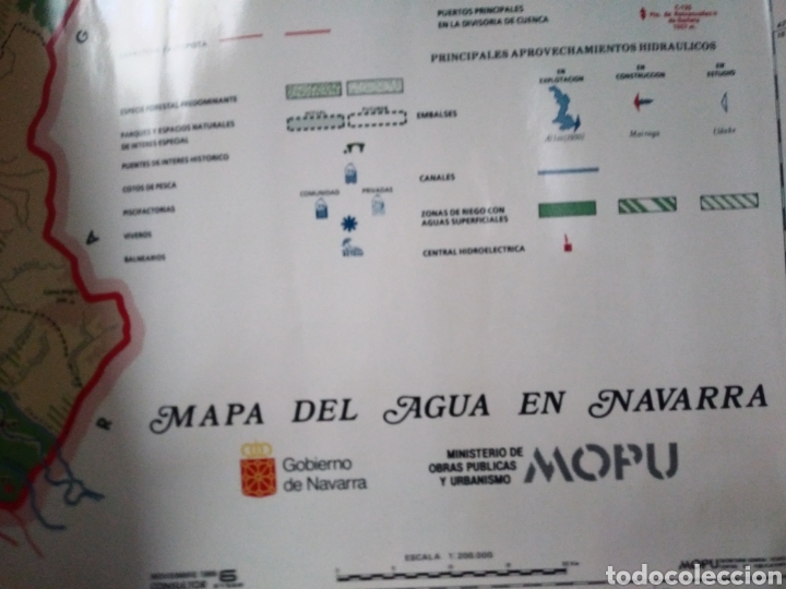 Carteles pol&iacute;ticos: MAPA DEL AGUA EN NAVARRA. 1986. - Foto 8