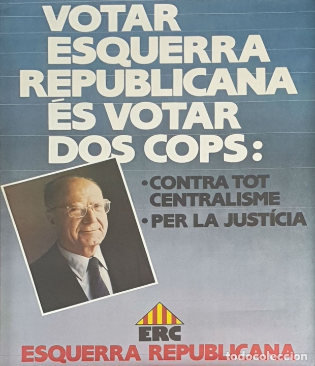 Carteles Políticos: COLECCIÓN DE 29 CARTELES POLÍTICOS DE ERC. CAMPAÑA DE LOS AÑOS 80. - Foto 7 - 171581974