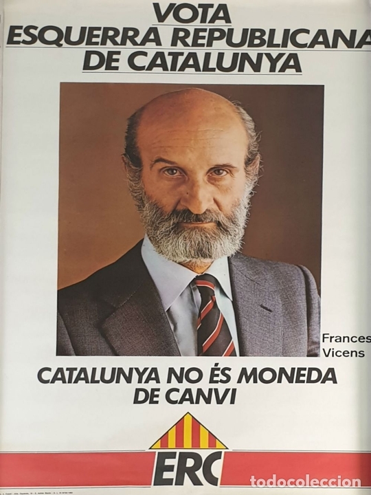 Carteles Políticos: COLECCIÓN DE 29 CARTELES POLÍTICOS DE ERC. CAMPAÑA DE LOS AÑOS 80. - Foto 9 - 171581974