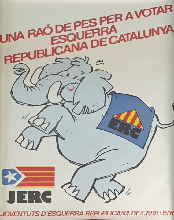 Carteles Políticos: COLECCIÓN DE 29 CARTELES POLÍTICOS DE ERC. CAMPAÑA DE LOS AÑOS 80. - Foto 14 - 171581974