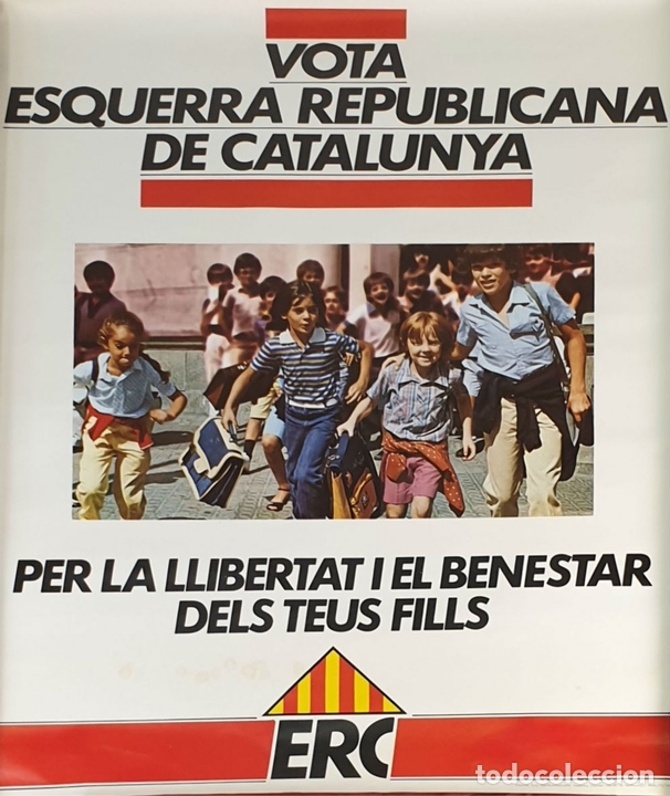 Carteles Políticos: COLECCIÓN DE 29 CARTELES POLÍTICOS DE ERC. CAMPAÑA DE LOS AÑOS 80. - Foto 23 - 171581974