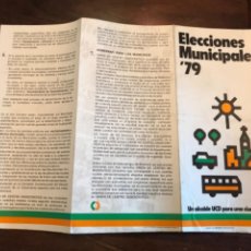 Carteles Políticos: PANFLETO ELECTORAL UCD ELECCIONES1979
