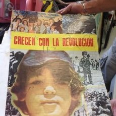 Carteles Políticos: CARTEL.. CRECEN CON LA REVOLUCION DOCUMENTAL DE AL-FATAH ESPAÑA. 1978..DE COLECCION CUBA / CASTRO. Lote 214077725