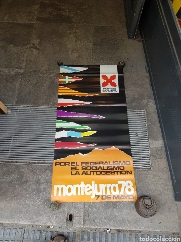 Plakate Politik: Cartel pol&iacute;tico Partido Carlista Montejurra 78 federalismo Pamplona