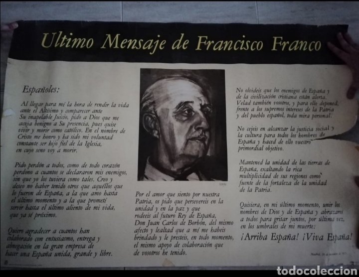 Political Posters: &Uacute;LTIMO MENSAJE FRANCISCO FRANCO