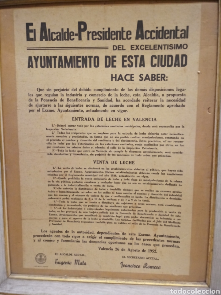 Affiches Politiques: ENTRADA DE LECHE EN VALENCIA