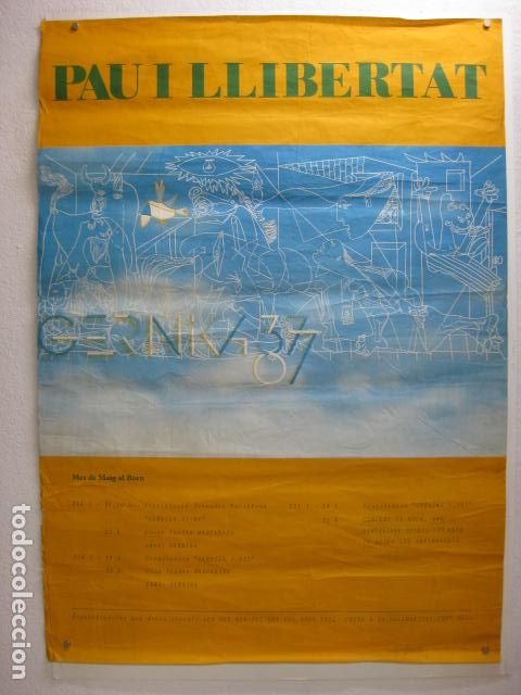 Affiches Politiques: cartel politico acte pau i llibertat gernika 37 1987 - maig al born concert los antimanguis punk
