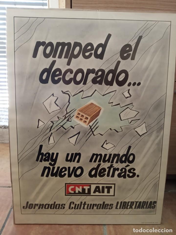 Carteles pol&iacute;ticos: CARTEL CNT-AIT - JORNADAS CULTURALES LIBERTARIAS - 50 x 68 Cm. - GRANADA 1984