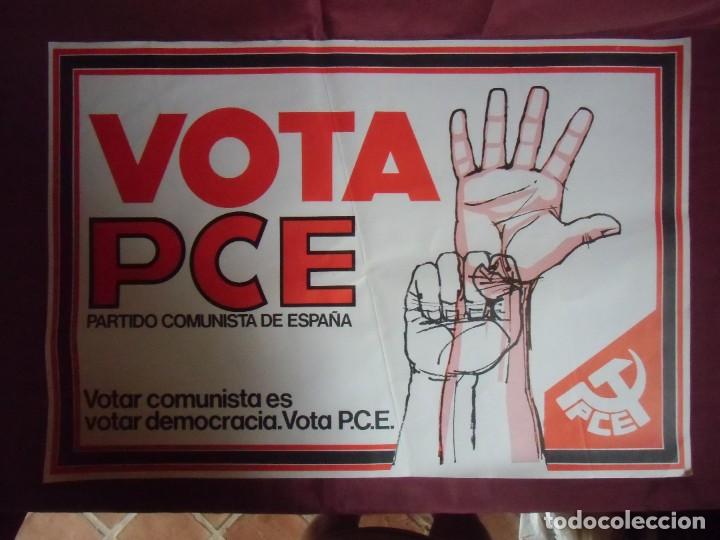 TRANSICION ESPAÑOLA. VOTA PARTIDO COMUNISTA DE ESPAÑA.1977. 65X45 CM. (Coleccionismo - Carteles gran Formato - Carteles Políticos)