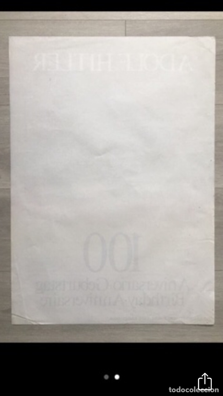 Carteles pol&iacute;ticos: CENTENARIO ADOLF HITLER. CEDADE. Excelente estado - Foto 3