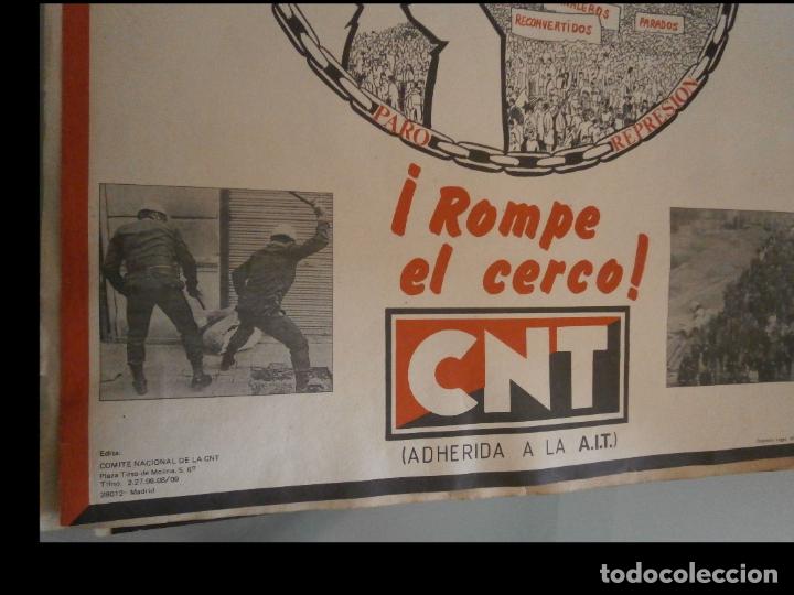 Carteles pol&iacute;ticos: 1&ordm; de Mayo. CNT. 1987. &iexcl; Rompe el cerco!. - Foto 2