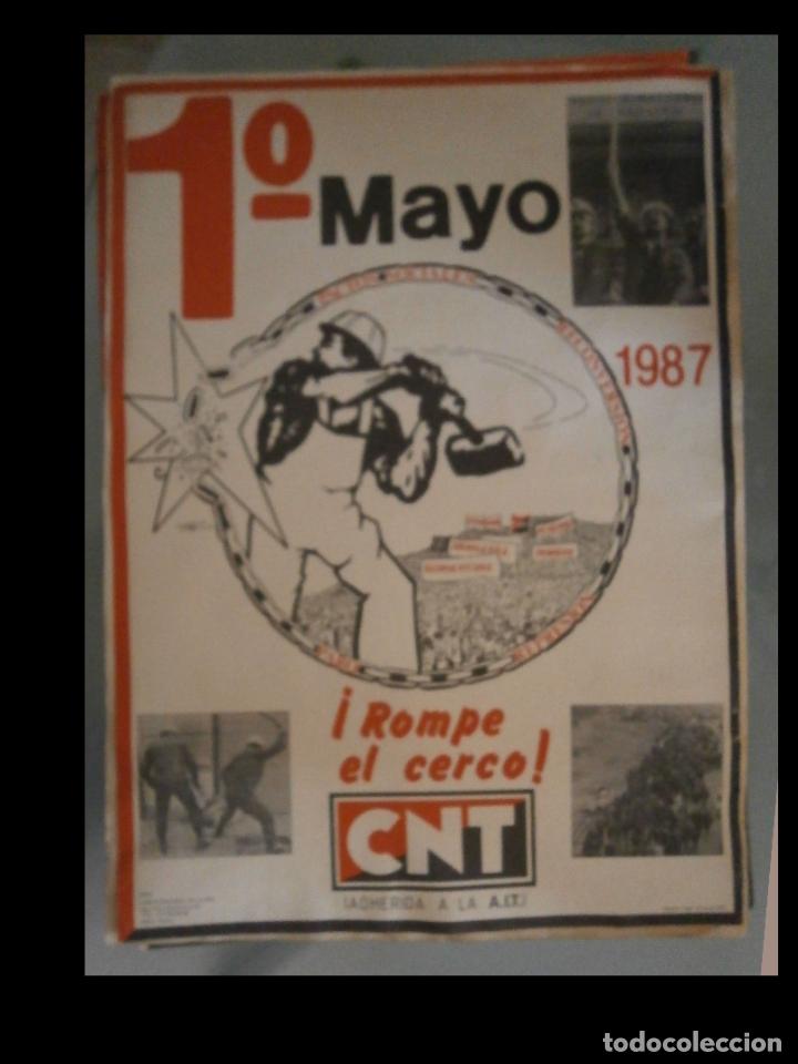 Carteles pol&iacute;ticos: 1&ordm; de Mayo. CNT. 1987. &iexcl; Rompe el cerco!. - Foto 1