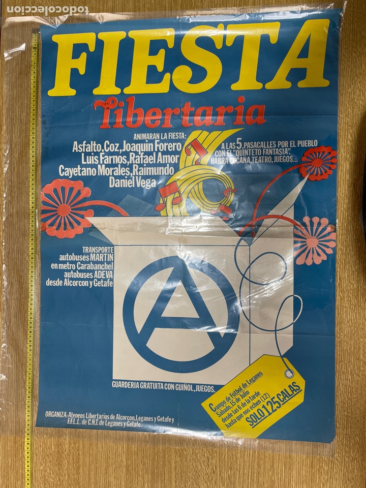 Affiches Politiques: Cartel fiesta libertaria CNT