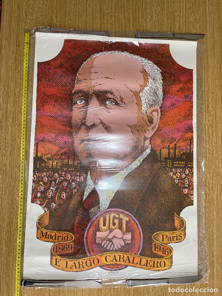 Affiches Politiques: Cartel de Francisco largo caballero de la UGT 75 aniversario. a&ntilde;o 1978