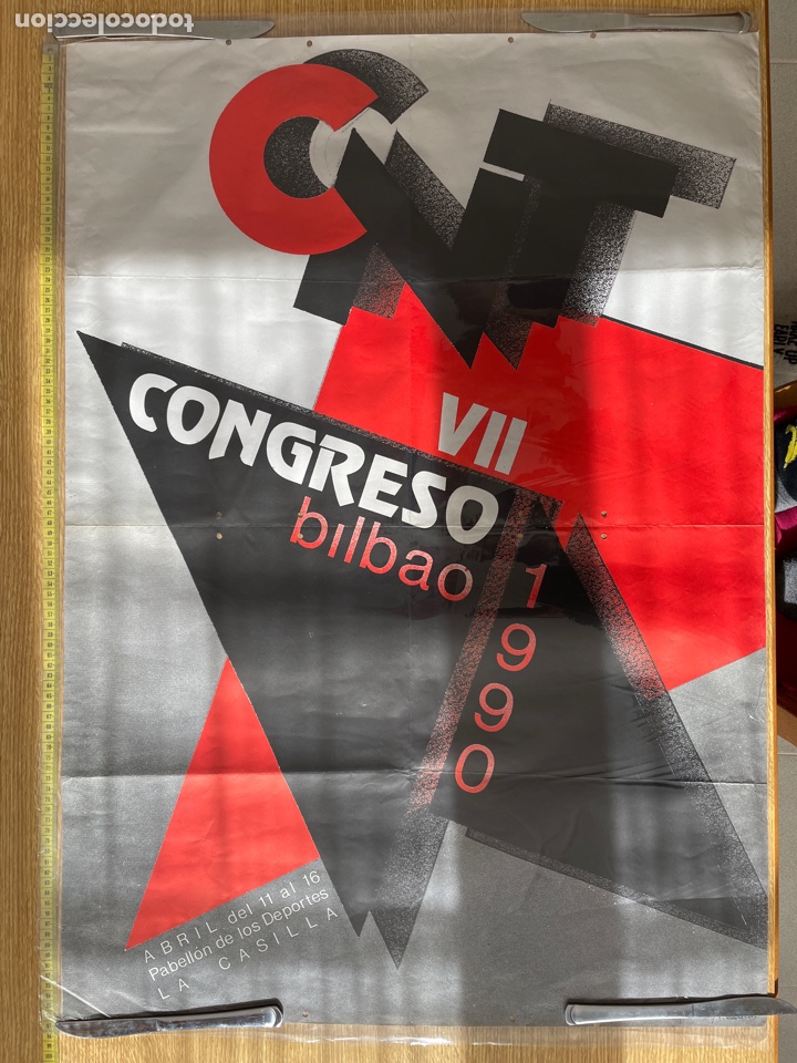 Affiches Politiques: Cartel original del 7&ordm; congreso de la CNT. a&ntilde;o 1990