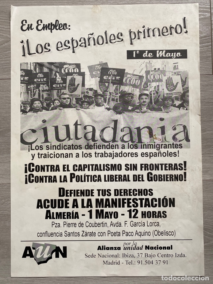 Carteles Pol&iacute;ticos: CARTEL PARTIDO POL&Iacute;TICO ALIANZA POR LA UNIDAD NACIONAL