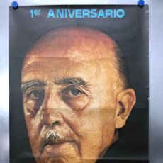 Carteles Políticos: 1º ANIVERSARIO MUERTE DE FRANCO, AÑO 1976, VALENCIA TE RECUERDA. Lote 342497283