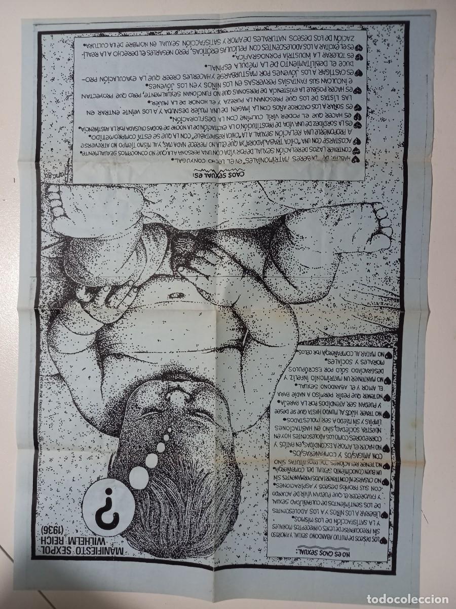Political Posters: POSTER MANIFIESTO SEXPOL, WILHELM REICH, 1936. QUE ES Y QUE NO ES CAOS SEXUAL. 295X420 MM.