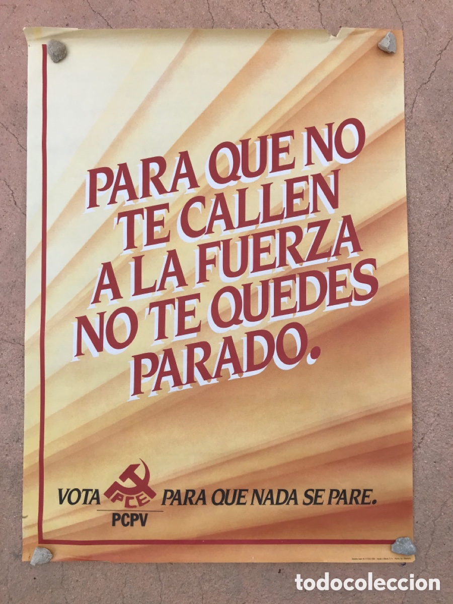 Affiches Politiques: Original cartel PCPV elecciones a&ntilde;o 1977