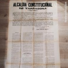 Carteles Políticos: ALCADIA CONSTITUCIONAL DE TARRAGONA-ANY 1902-TRABAJO MUJERES Y NIÑOS-CARTEL LEY-VER FOTOS-(V-24.654)