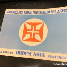 Carteles Políticos: RARO CARTEL POLÍTICO ORDEM NOVA,PORTUGAL,PORTUGUÉS,NACIONAL REVOLUCIONARIO,COLECCIONISMO