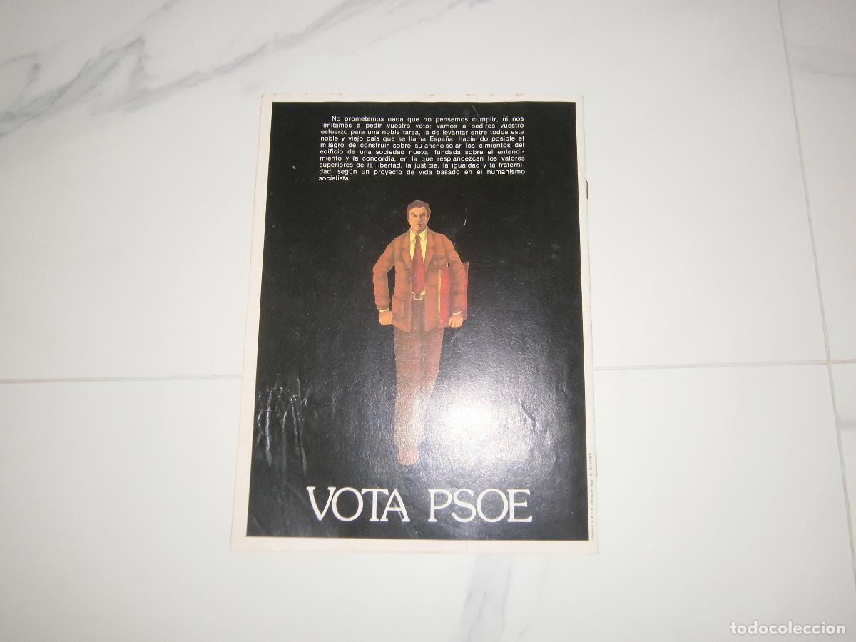 Carteles pol&iacute;ticos: Elecciones 1979 - Programa electoral PSOE - Contiene poster - Foto 4