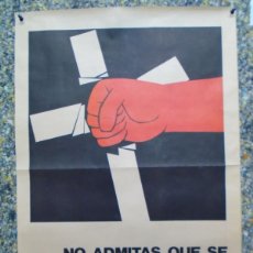 Affissi Politici: CARTEL POLITICO.TRASNSICION ESPAÑOLA, VOTA NO A LA CONSTITUCION,1978. 63X46 CM.