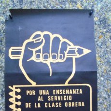 Affissi Politici: CARTEL POLITICO.TRASNSICION ESPAÑOLA, F.D.T.E - U.S.O. C.A.1977. 45X31 CM.