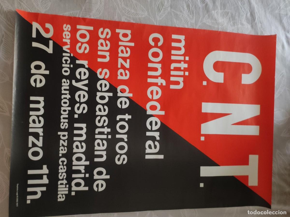 Carteles pol&iacute;ticos: Poster CNT Mitin confederal - Foto 1