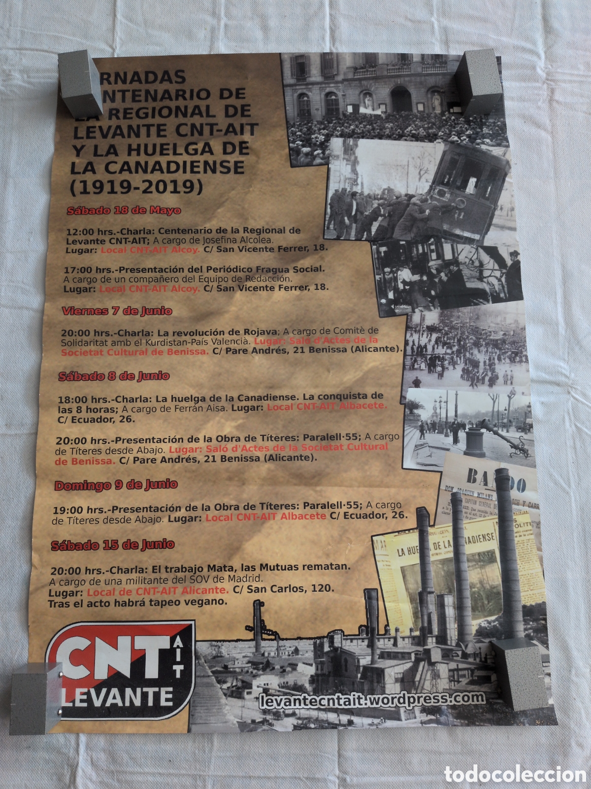 Carteles Pol&iacute;ticos: Cartel pol&iacute;tico CNT AIT Levante.